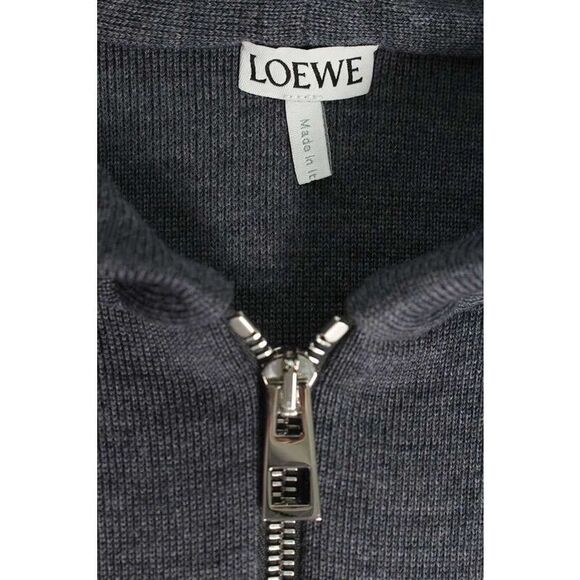Loewe H526y16k84 Anagram Zip Knit Hoodie Men's L - Picture 3 of 3